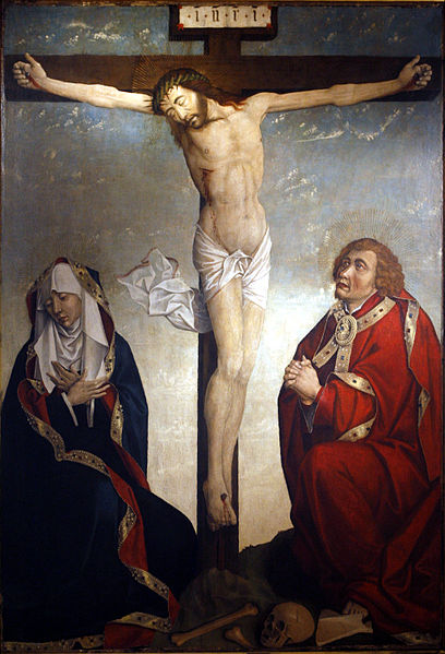 Stabat Mater dans images sacrée 408px-Crucified_Christ_between_Saint_John_and_Mary_mg_1689