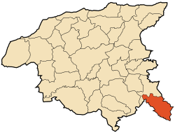 Localização da cidade dentro da província de Chlef