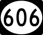 Mississippi Highway 606 marker