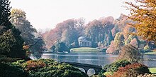 English landscape garden at Stourhead (the UK), the 1740s, by Henry Hoare English landscape garden at Stourhead, England (cropped).jpg