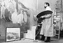 Pintando El sermón de la montaña 1910