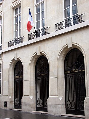 The gate of Sciences Po, 27 rue Saint Guillaume.