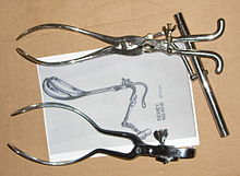 Tarnier forceps with tractor handle (1877) and USA Dewey model (1900)