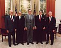 1989 to 1993 (from left): Ford Nixon G. H. W. Bush Reagan Carter