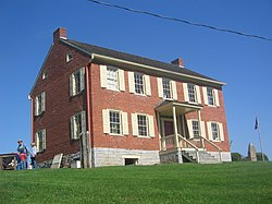 The Hower-Slote House is on the National Register of Historic Places and was built on the site of Fort Freeland (destroyed 1779)