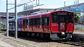 The Japanese lead the world in battery trains with at least 23 battery electric multiple units in regular operation, replacing diesel multiple units (DMU) on non-electrified routes or non-electrified sections of route. JR East EV-E801 G1 train set at Oga Station 20180526.jpg