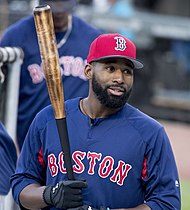 2018 ALCS MVP - Jackie Bradley Jr. Jackie Bradley Jr. in 2017 (36547479673).jpg