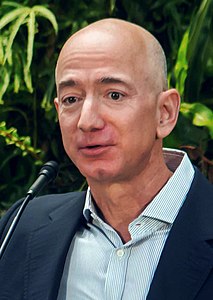 Jeff Bezos at Amazon Spheres Grand Opening in Seattle - 2018 (39074799225) (cropped).jpg