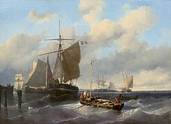 Louis Meijer Hoisting the sails at pier [6]