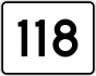 State Route 118 marker
