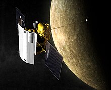 MESSENGER (artist concept) MESSENGER - spacecraft at mercury - atmercury lg.jpg