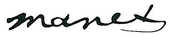 signature d'Édouard Manet