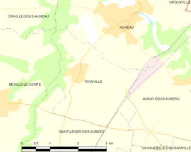 Mapa obce Roinville