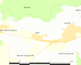 Mapa obce Vinay