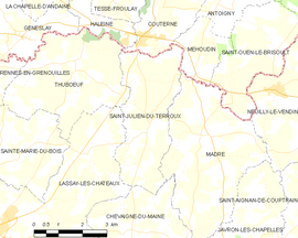 Mapa obce Saint-Julien-du-Terroux