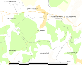 Mapa obce Georfans