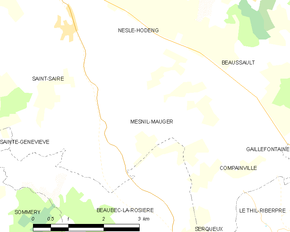 Poziția localității Mesnil-Mauger