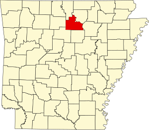 Карта штата Арканзас с указанием округа Стоун