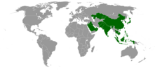 Countries in Asia with Burger King locations