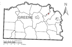 Vị trí trong Quận Greene, Pennsylvania