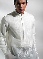 A Barong Tagalog made for a wedding ceremony