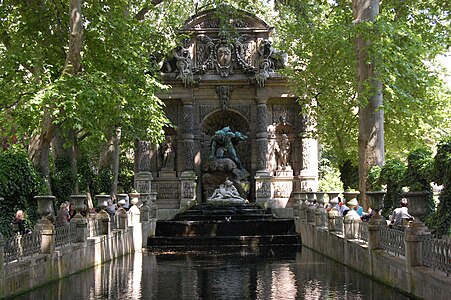 A closeup of the Fontaine de Medicis, Jardin du Luxembourg, Paris.