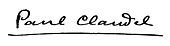 signature de Paul Claudel