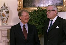 President Jimmy Carter (left) and Prime Minister James Callaghan (right) in the Oval Office in March 1978 President Jimmy Carter and Prime Minister James Callaghan.jpg