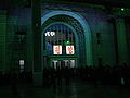 Estación de Pionyang por la noche