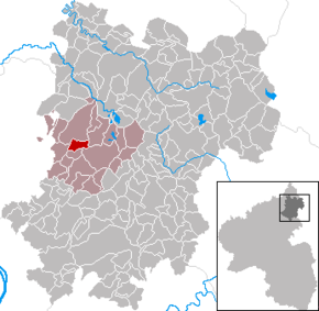 Poziția Rückeroth pe harta districtului Westerwaldkreis