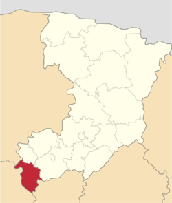موقعیت شهرستان رادیویلیف در نقشه