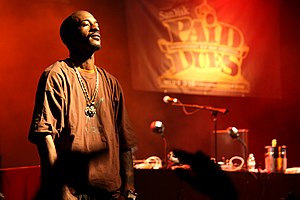 Rakim performing at the Paid Dues hip hop fest...