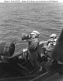 Rear Admiral Russell Berkey aboard USS Phoenix (CL-46), 15 February 1945 (80-G-273279).jpg