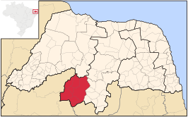 Ligging van de Braziliaanse microregio Seridó Ocidental in Rio Grande do Norte