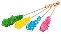 Rock candy is simply sugar with coloring or flavor added.