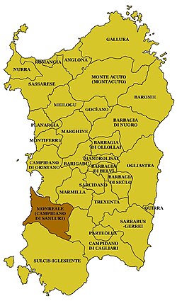 Monreale (subregione) - Localizzazione
