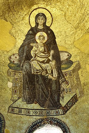 English: The Virgin and Child ()mosaic, in the...