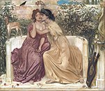 Sappho and Erinna in a Garden at Mytilene by Simeon Solomon