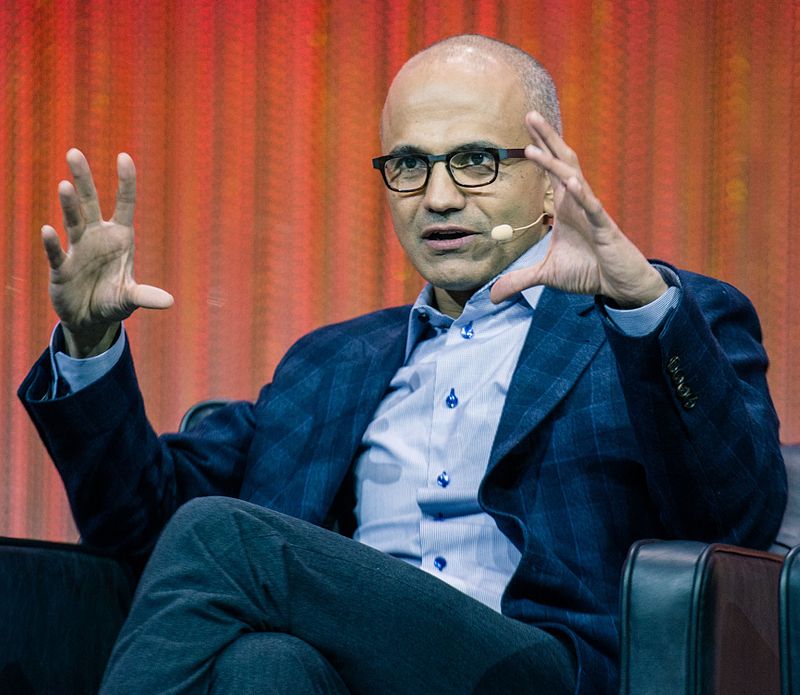 MS CEO Nadella visits India on day of Windows 9 Technical preview.