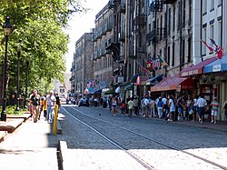 River Street shops and restaurants