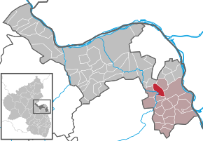 Poziția Selzen pe harta districtului Mainz-Bingen