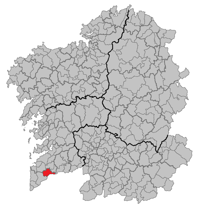 Localização do município de Tui na Galiza