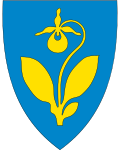 Snåsas kommunevåpen er en gull marisko på blå bunn.