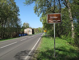 B167 in Altfriedland bij de Stöbberbrug