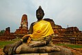 socha sedícího Buddhy v Ajutthaji