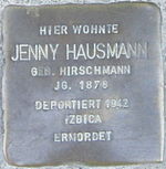 Stolperstein für Jenny Hausmann (Kapuzinerstraße 21)