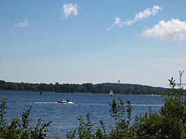 Looking southeast across Sturgeon Bay from Potawatomi State Park