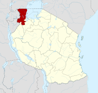 محل قرار گرفتن استان کاگرا در نقشه تانزانیا