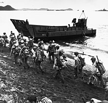 US Landing Craft Mechanized during the invasion of Kiska Kiska Invasion 01.jpg