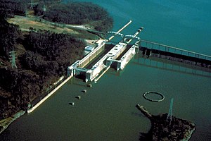 Wheeler Lock and Dam, impounding Wheeler Lake ...